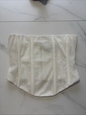 White Fox Boutique White Textured Strapless Bustier